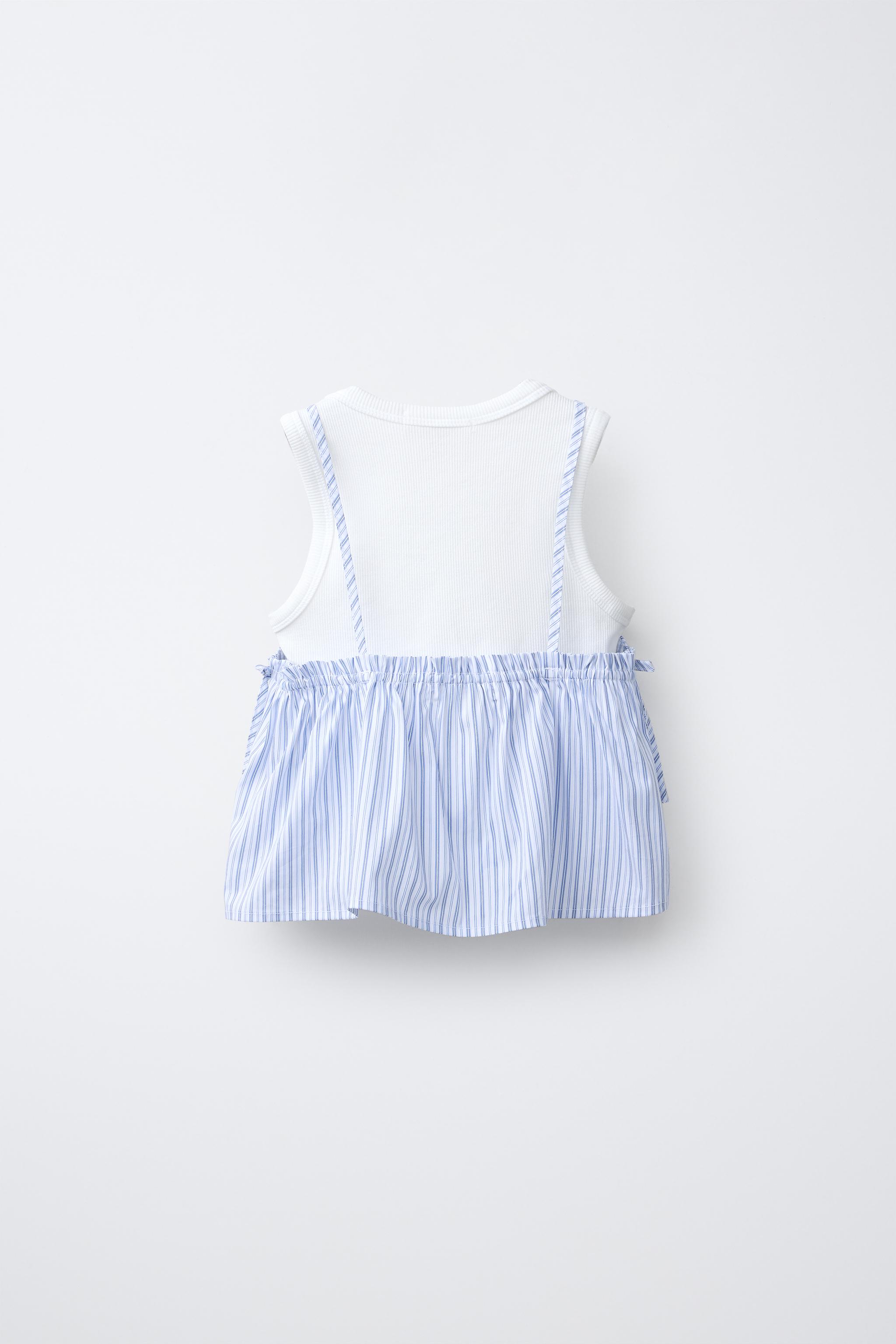 STRIPED TOP WITH RIB T-SHIRT